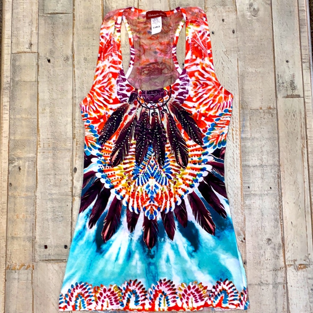 Beaded Fashion Western Tank Top - perfect condition. No missing embellishments.